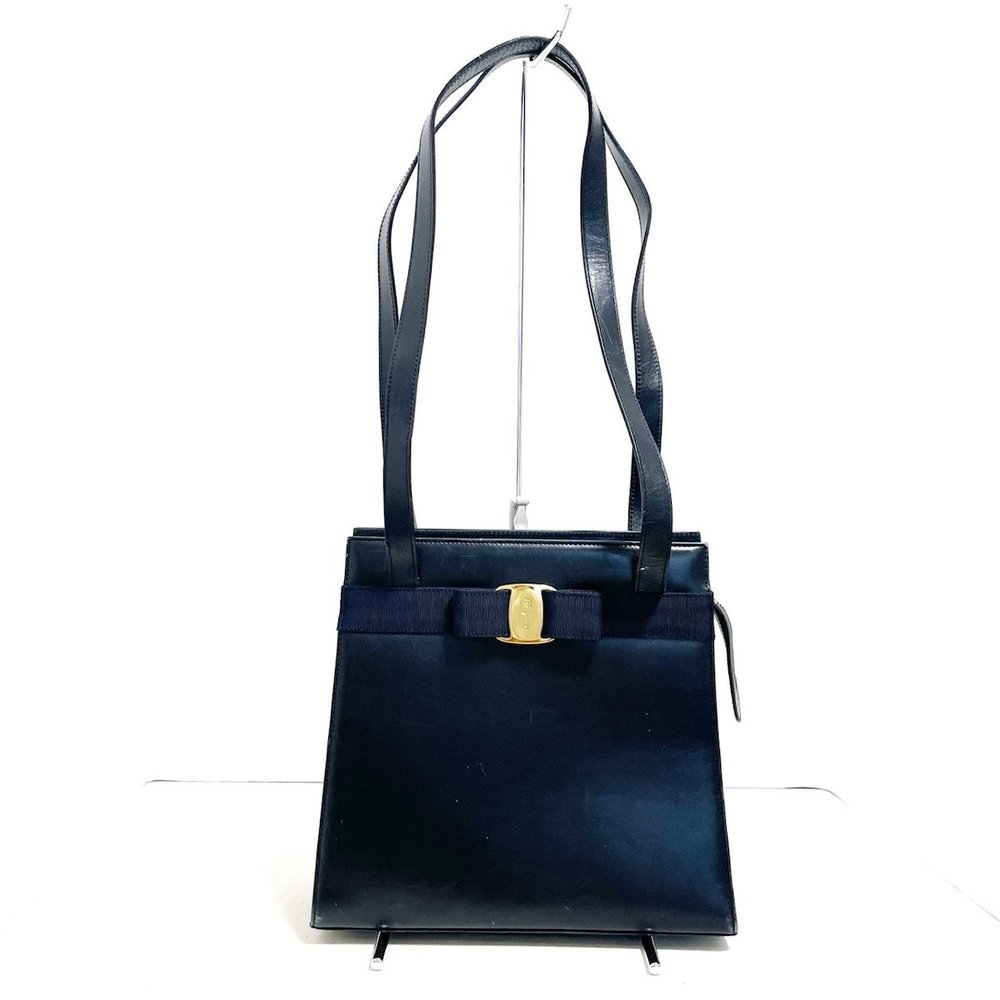 Salvatore Ferragamo Leather Shoulder Bag Black